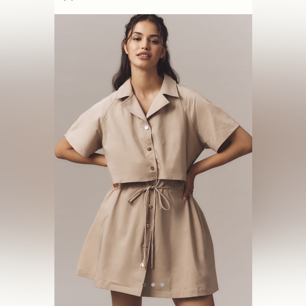 Anthropologie Exquise Short-Sleeve Twofer Mini Dress. BNWT